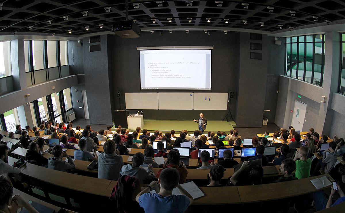 International students in class in Russia